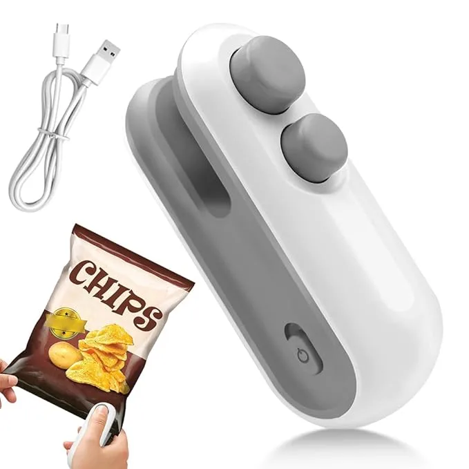 Mini Bag Sealer - 2 in 1 USB Rechargeable