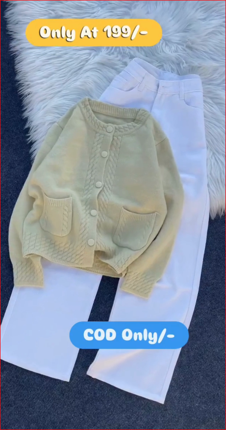 Soft Pastel Knit Cardigan for Girls | Cozy Winter Button Sweater |