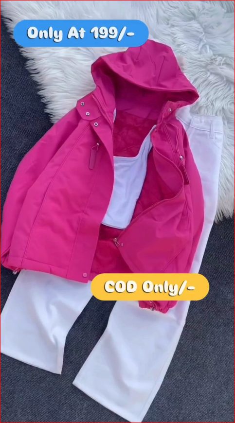 Pink Hooded Jacket for Girls | Stylish Winter Zip Hoodie |