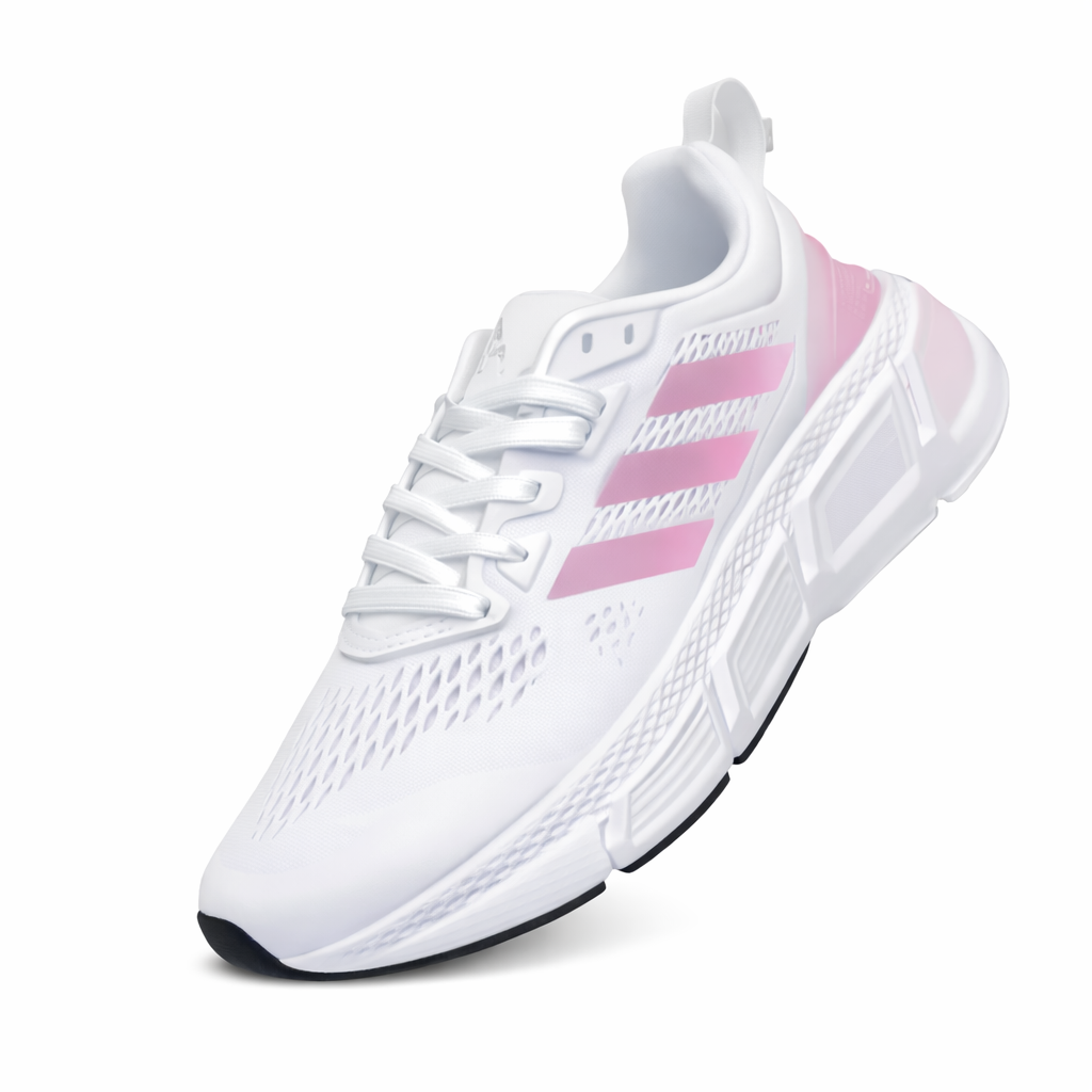 White & Pink Stylish Sports Sneakers