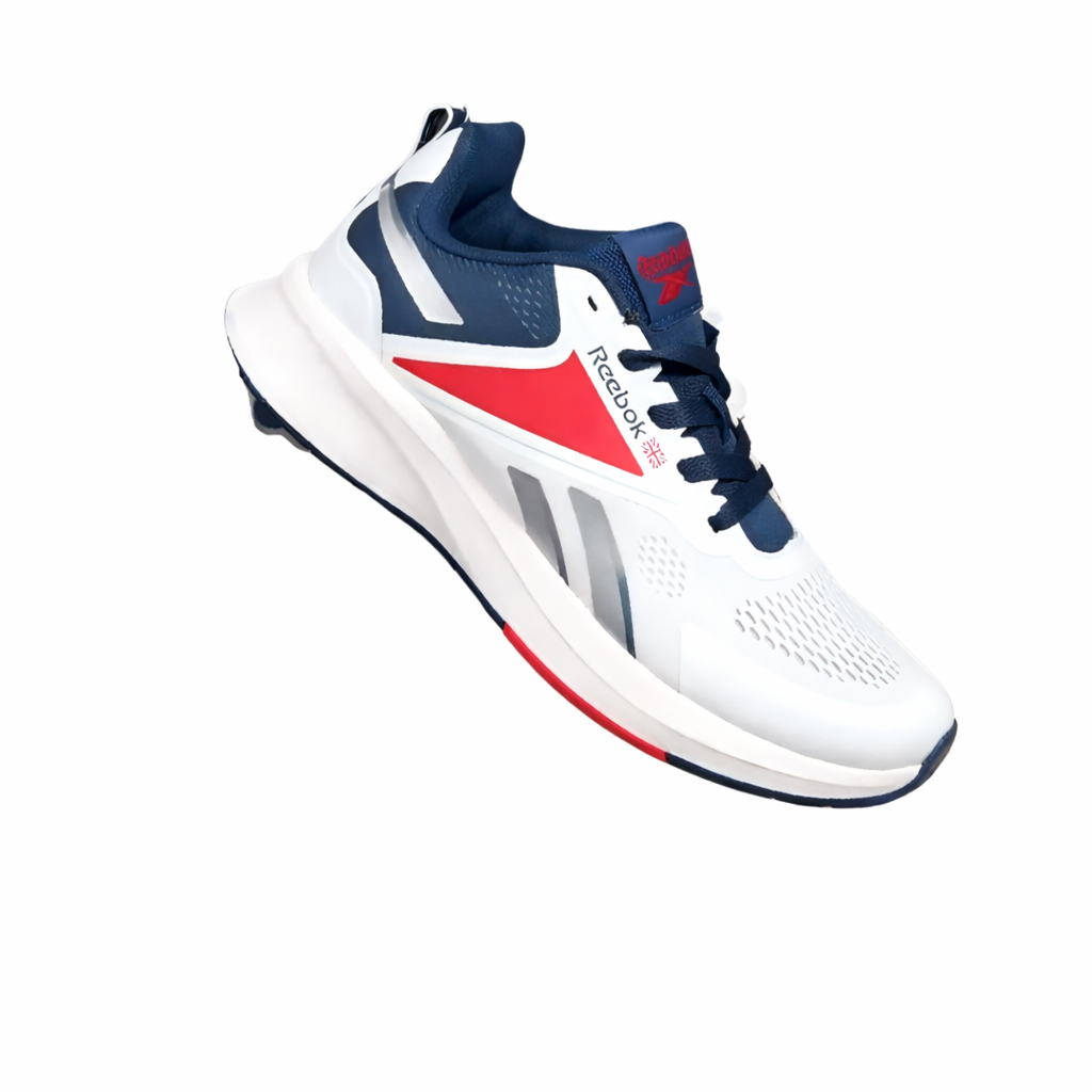 Reebok White & Navy Sports Sneakers
