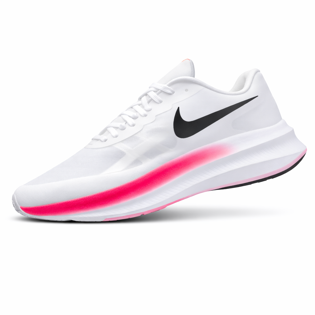 Nike White & Pink Cushion Running Shoes