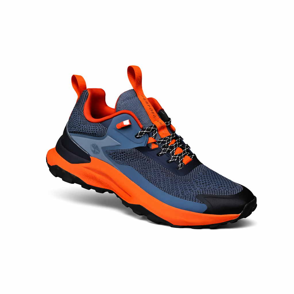 Black & Orange Trail Running Sneakers