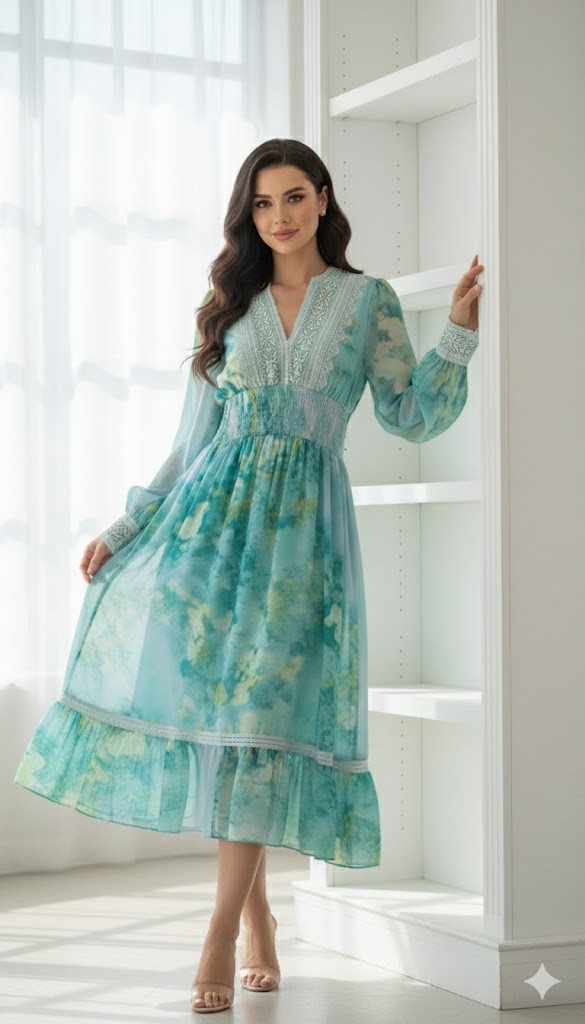 Maxi Dress with Smocked Waist