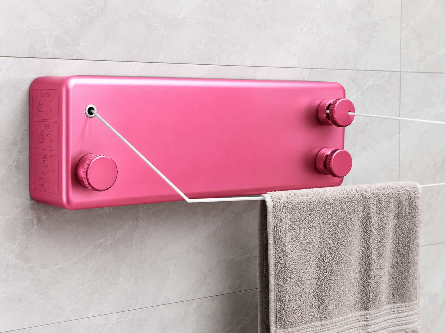 Wall-Mounted Retractable Clothes Drying Line | Dual Rope Heavy-Duty Laundry Hanger | Space Saving Indoor & Outdoor Clothesline
