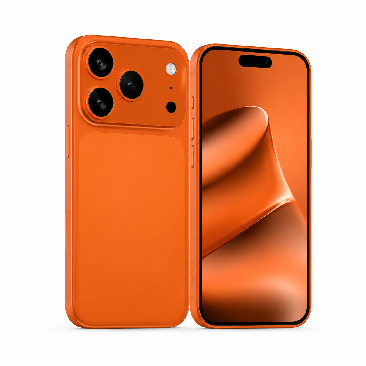 Mini iPhone 17 Pro Max Style Smartphone – Compact Pocket Size Mobile Phone | Orange