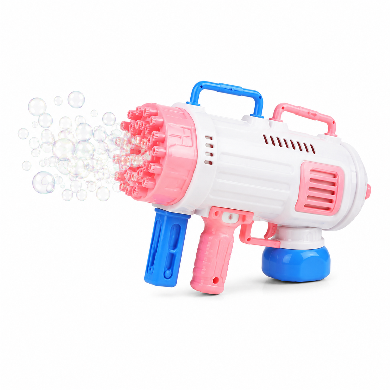 Electric Bubble Gun for Kids – Automatic Bubble Blaster Toy with LED Lights & Bubble Solution