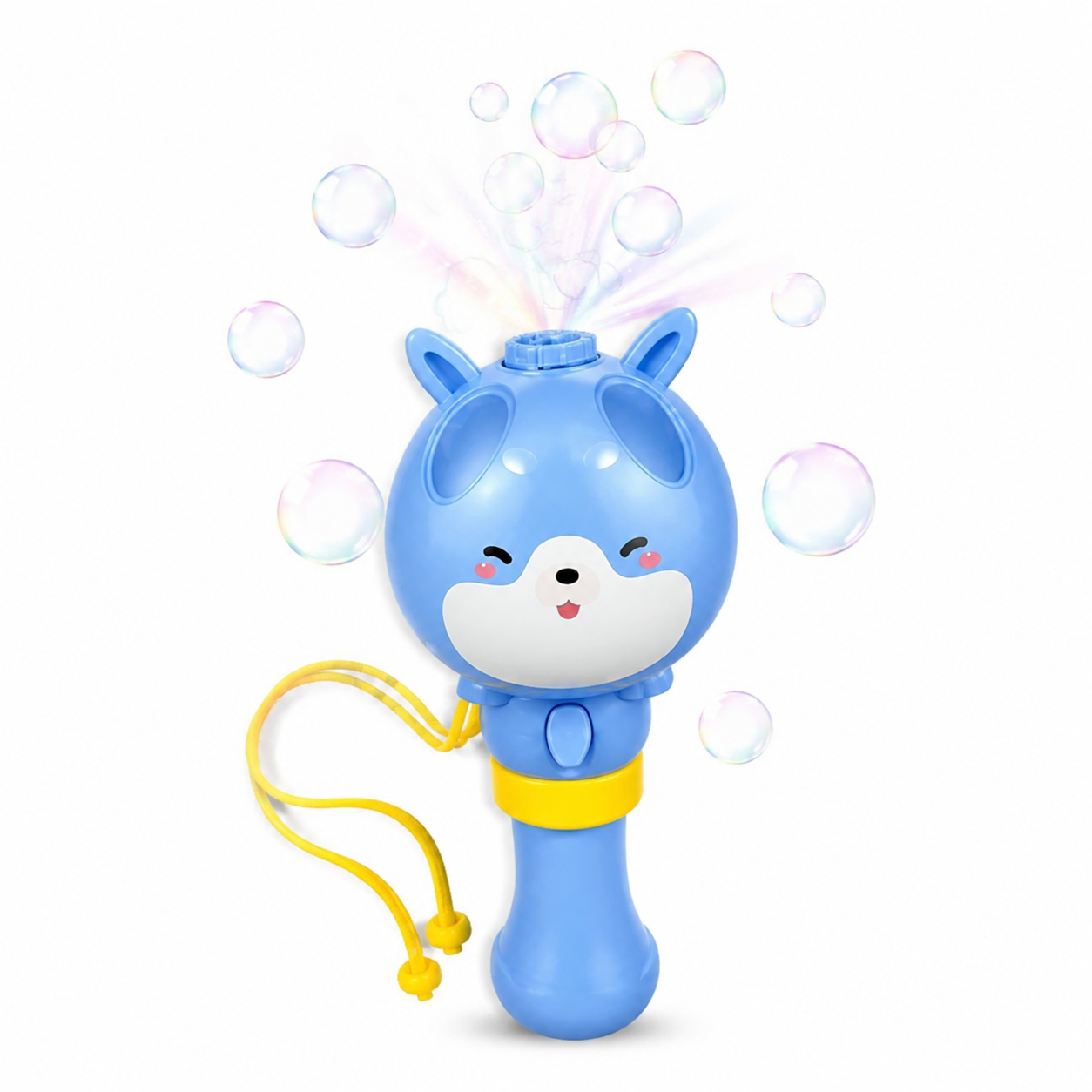 Rocket Bubble Machine for Kids | Cute Animal Automatic Bubble Blower Toy with LED Light & Music | Portable Bubble Gun