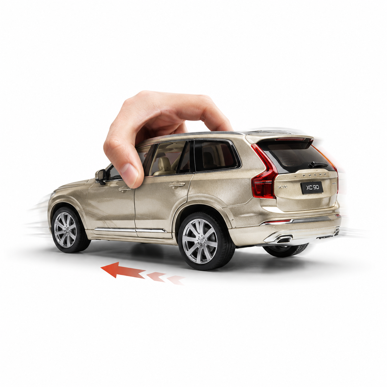 1:24 Die-Cast Volvo XC90 Model Car | Pull Back Toy SUV with Light & Sound | Metal Miniature Collectible Car